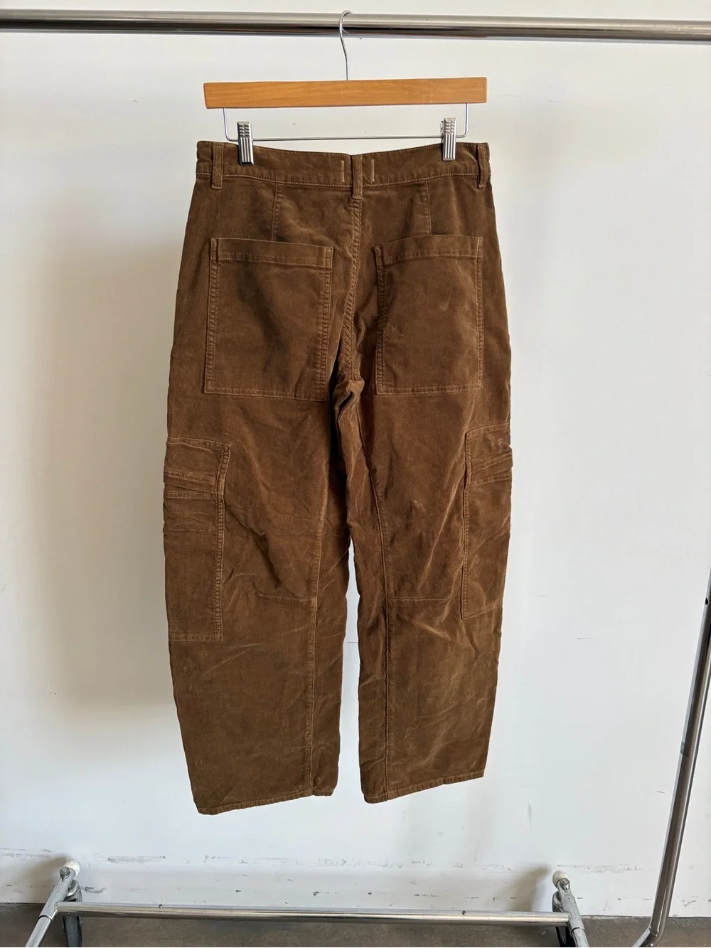 $268 NWOT Citizens Of Humanity “Marcelle” Cargo Pants in Brown Corduroy Sz 27 - Picture 8 of 13